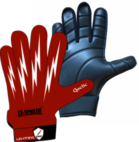 LS Sportif Lightning Football Glove Red/white
