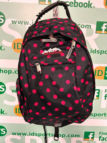 Ridge 53 Lauren black with pink dots backpack