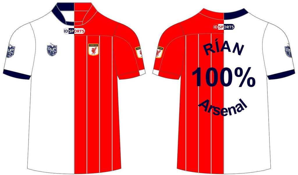 Half & Half Jerseys with name and numbers