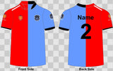 Half & Half Jerseys with name and numbers